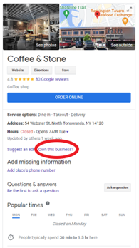 example of a google business listing