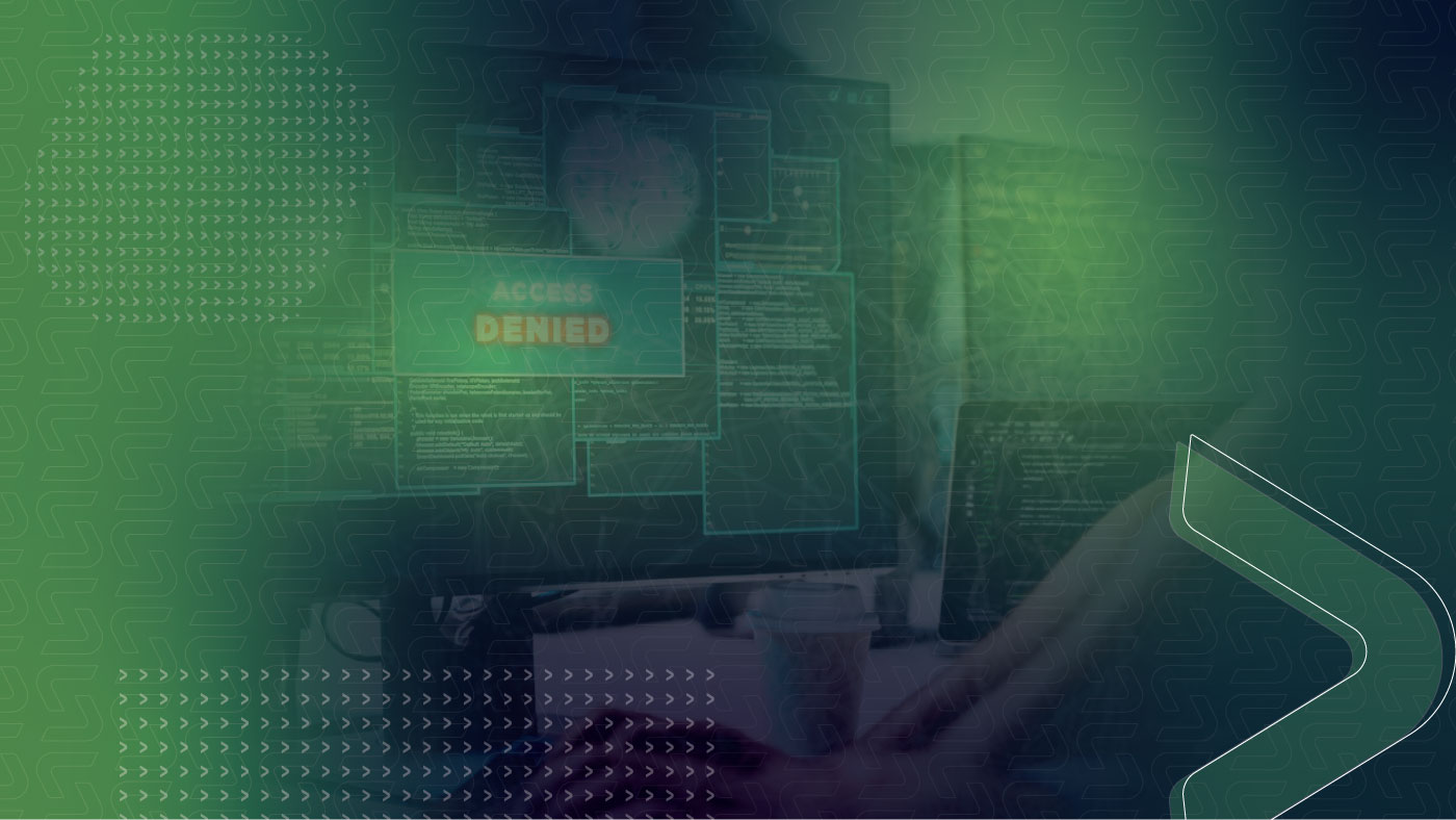 Attack Surface Management vs Vulnerability Scanning cybersecurity concept showing access denied alert on computer screen.