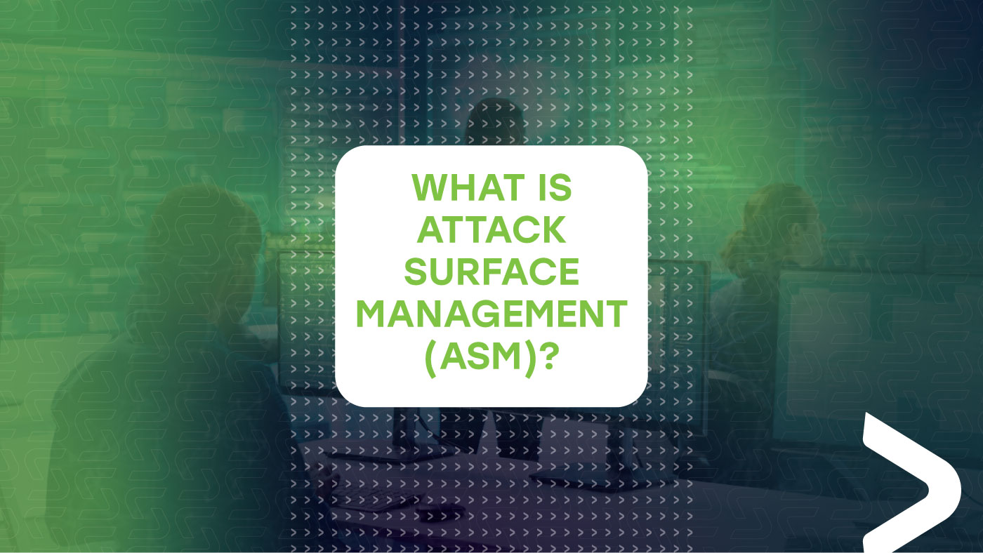 a Text - What Is Attack Surface Management (ASM)? with Sedara Branded background and a cyber security related image in the background.