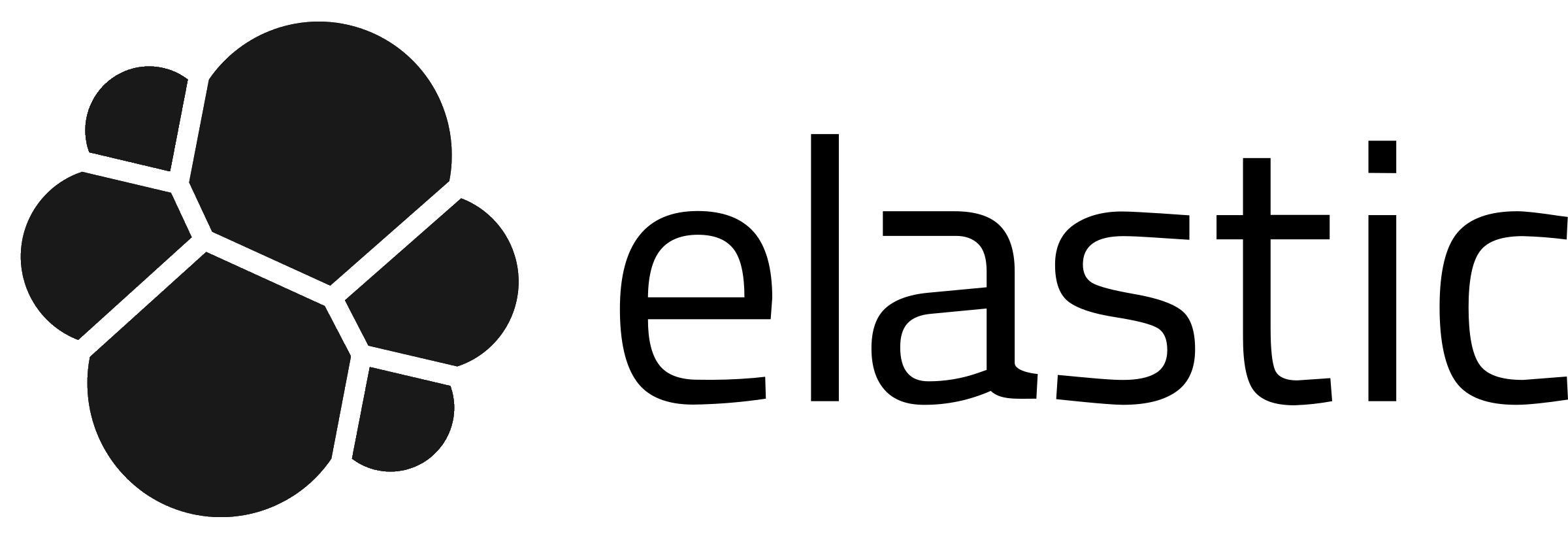 Elastic logo in black color